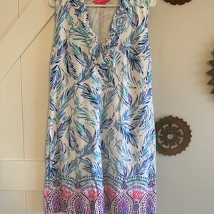 Lilly Pulitzer Floral Sleeveless Dress - Blue and Pink